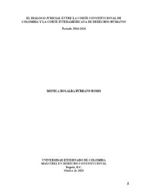 Portada del documento El diálogo judicial entre la Corte Constitucional de Colombia y la Corte Interamericana de Derechos Humanos