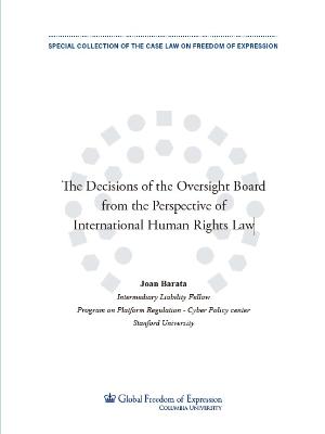 Portada del documento The decisions of the oversight board from the perspective of international human rights Law