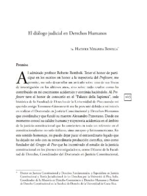 Portada del documento El diálogo judicial en Derechos Humanos