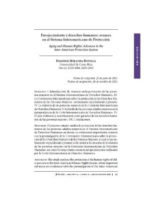 Portada del documento Envejecimiento y derechos humanos