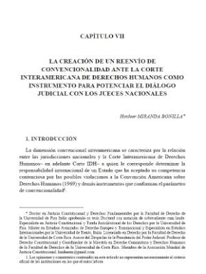 Portada del documento La creación de un reenvío de convencionalidad ante la Corte Interamericana de Derechos Humanos como instrumento para potenciar el diálogo judicial con los jueces nacionales

