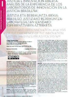 Portada del documento Justicia e innovación abierta
