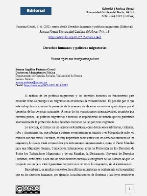 Portada del documento Derechos humanos y políticas migratorias