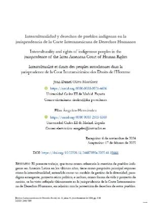 Portada del documento Interculturalidad y derechos de pueblos indígenas en la jurisprudencia de la Corte Interamericana de Derechos Humanos