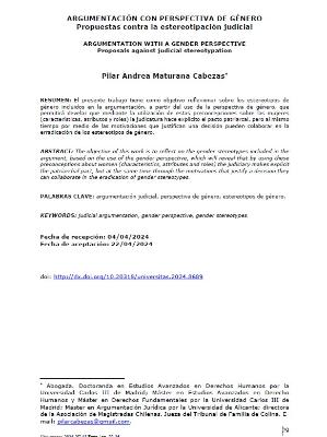 Portada del documento Argumentación con perspectiva de género