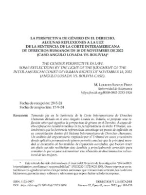 Portada del documento La perspectiva de género en el derecho