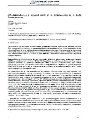 Portada del documento Afrodescendientes e igualdad racial en la jurisprudencia de la Corte Interamericana