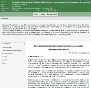 Portada de La Corte Interamericana de Derechos Humanos y su par europeo: Una interacción en aumento