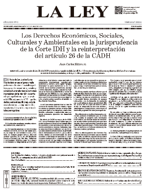 Portada de Los Derechos Económicos, Sociales, Culturales y Ambientales en la jurisprudencia de la Corte IDH y la reinterpretación del artículo 26 de la CADH