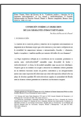 Portada de Condición jurídica y derechos de los migrantes indocumentados