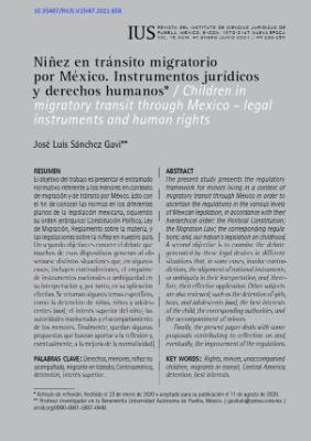 Portada de Niñez en tránsito migratorio por México: Instrumentos jurídicos y derechos humanos