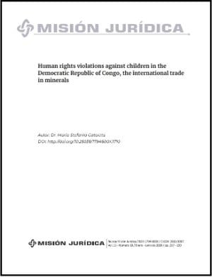 Portada de Human rights violations against children in the Democratic Republic of Congo, the international trade in minerals