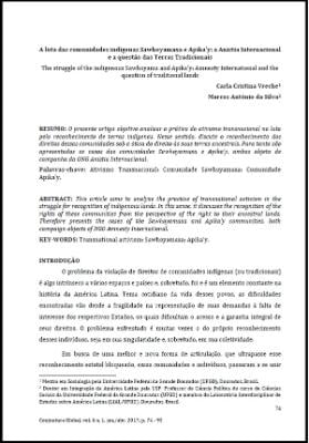 Portada de A luta das comunidades indígenas Sawhoyamaxa e Apika’y:  A Anistia Internacional e a questão das Terras Tradicionais