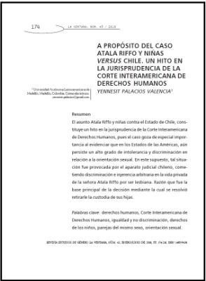 Portada de A propósito del Caso Atala Riffo y Niñas Vs. Chile. Un hito en la jurisprudencia de la Corte Interamericana de Derechos Humanos