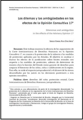 Portada de Los dilemas y las ambigüedades en los efectos de la Opinión Consultiva 17