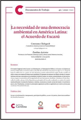 Portada de La necesidad de una democracia ambiental en América Latina: El Acuerdo de Escazú