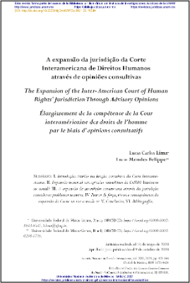 Portada de A expansão da jurisdição da Corte Interamericana de Direitos Humanos através de opiniões consultivas