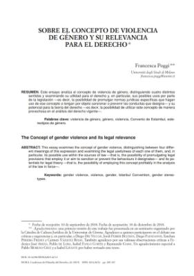 Portada de Sobre el concepto de violencia de género y su relevancia para el derecho 