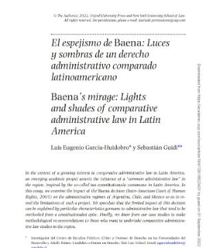 Portada de El espejismo de Baena: Luces y sombras de un derecho administrativo comparado latinoamericano