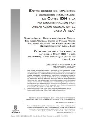 Portada de Entre derechos implícitos y derechos naturales: La Corte IDH y la no discriminación por orientación sexual en el Caso Atala