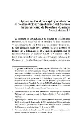 Portada de Aproximación al concepto y análisis de la “sistematicidad” en el marco del Sistema Interamericano de Derechos Humanos