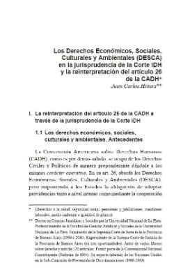 Portada de Los Derechos Económicos, Sociales, Culturales y Ambientales (DESCA) en la jurisprudencia de la Corte IDH y la reinterpretación del artículo 26 de la CADH