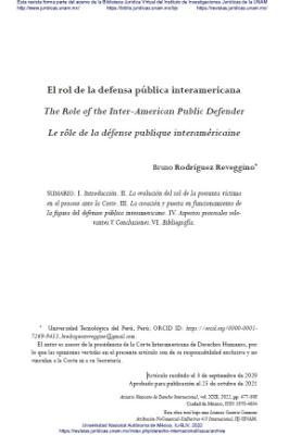 Portada de El rol de la defensa pública interamericana