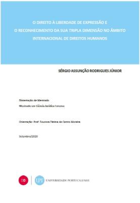 Portada de O direito à liberdade de expressão e o reconhecimento da sua tripla dimensão no âmbito internacional de direitos humanos