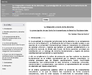 Portada de La integración a través de los derechos: La promulgación de una carta centroamericana de derechos fundamentales