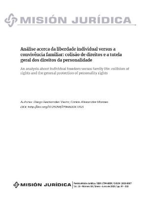 Portada de Análise acerca da liberdade individual versus a convivência familiar: colisão de direitos e a tutela geral dos direitos da personalidade