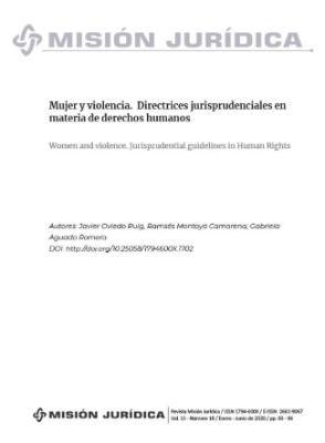 Portada de Mujer y violencia. Directrices jurisprudenciales en materia de derechos humanos