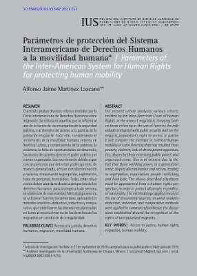 Portada de Parámetros de protección del Sistema Interamericano de Derechos Humanos a la movilidad humana