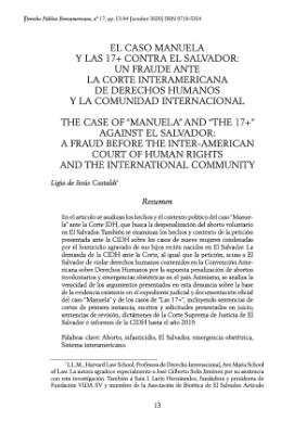 Portada de El caso Manuela y las 17+ contra El Salvador: Un fraude ante la Corte Interamericana de Derechos Humanos y la comunidad internacional