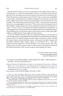 Portada de Inter-American Court of Human Rights Advisory Opinion OC-26/20 collective guarantee  good faith Inter-American democratic test