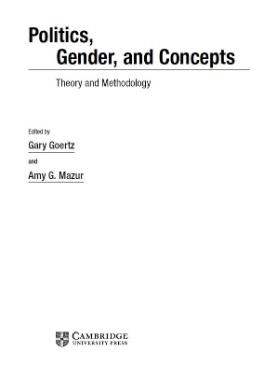 Portada de Politics, gender, and concepts: Theory and methodology