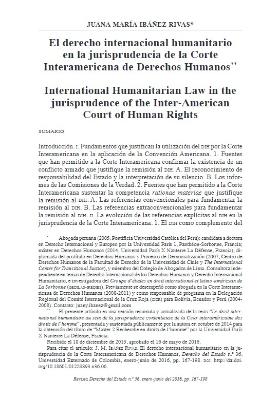 Portada de El derecho internacional humanitario en la jurisprudencia de la Corte Interamericana de Derechos Humanos