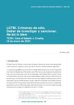 Portada de LGTBI. Crímenes de odio: Deber de investigar y sancionar. Ne bis in idem