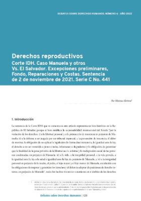 Portada de Derechos reproductivos. Corte IDH. Caso Manuela y otros Vs. El Salvador. Excepciones preliminares, Fondo, Reparaciones y Costas. Sentencia de 2 de noviembre de 2021. Serie C No. 441