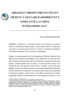 Portada de Arraigo y prisión preventiva en México: Caso García Rodríguez y otro ante la Corte Interamericana