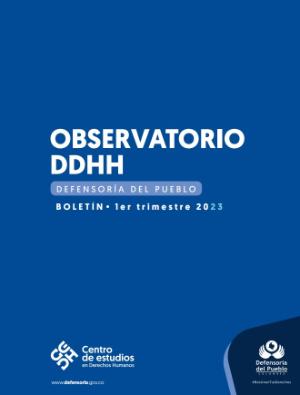 Portada de Observatorio de Derechos Humanos: Boletín primer trimestre 2023