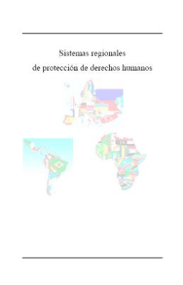 Portada de Sistemas regionales de protección de derechos humanos