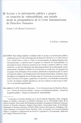 Portada de Acceso a la información pública y grupos en situación de vulnerabilidad: Una mirada desde la jurisprudencia de la Corte Interamericana de Derechos Humanos