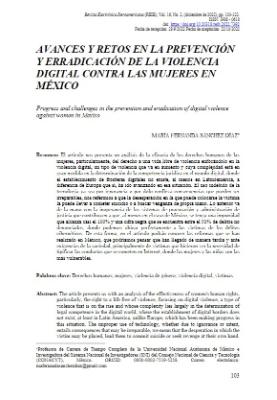 Portada de Avances y retos en la prevención y erradicación de la violencia digital contra las mujeres en México