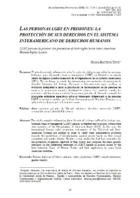 Portada de Las personas LGBT en prisiones: La protección de sus derechos en el Sistema Interamericano de Derechos Humanos