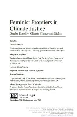 Portada de Feminist frontiers in climate justice: Gender equality, climate change and rights