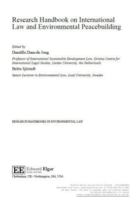 Portada de Research handbook on international law and environmental peacebuilding
