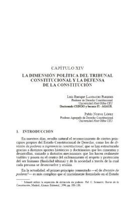 Portada de La dimensión política del Tribunal Constitucional y la defensa de la Constitución