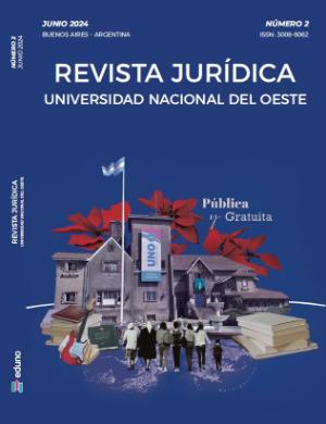 Portada de Revista Jurídica de la Universidad Nacional del Oeste