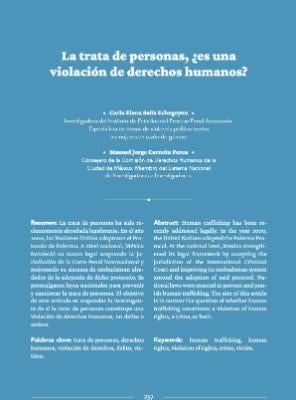 Portada de La trata de personas, ¿es una violación de derechos humanos?