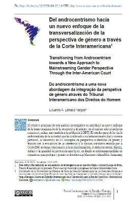 Portada de Del androcentrismo hacia un nuevo enfoque de la transversalización de la perspectiva de género a través de la Corte Interamericana